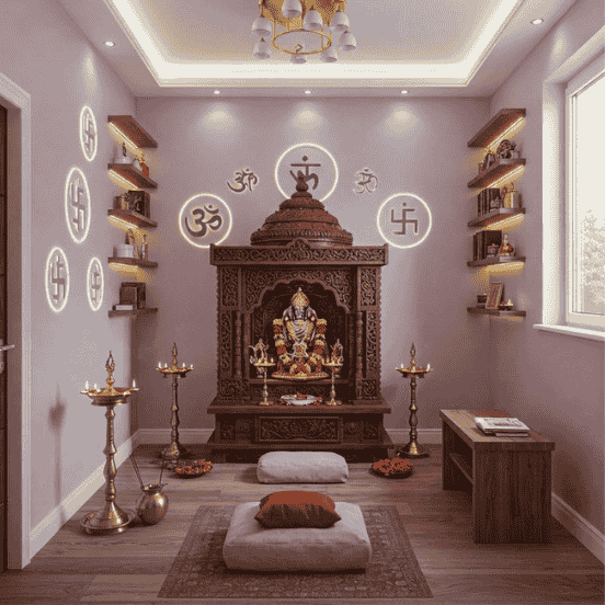 Pooja Room Interior Designers in Hyderabad -Pooja Room