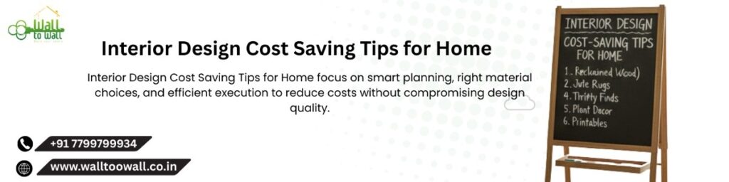 Interior Design Cost Saving Tips for Home
